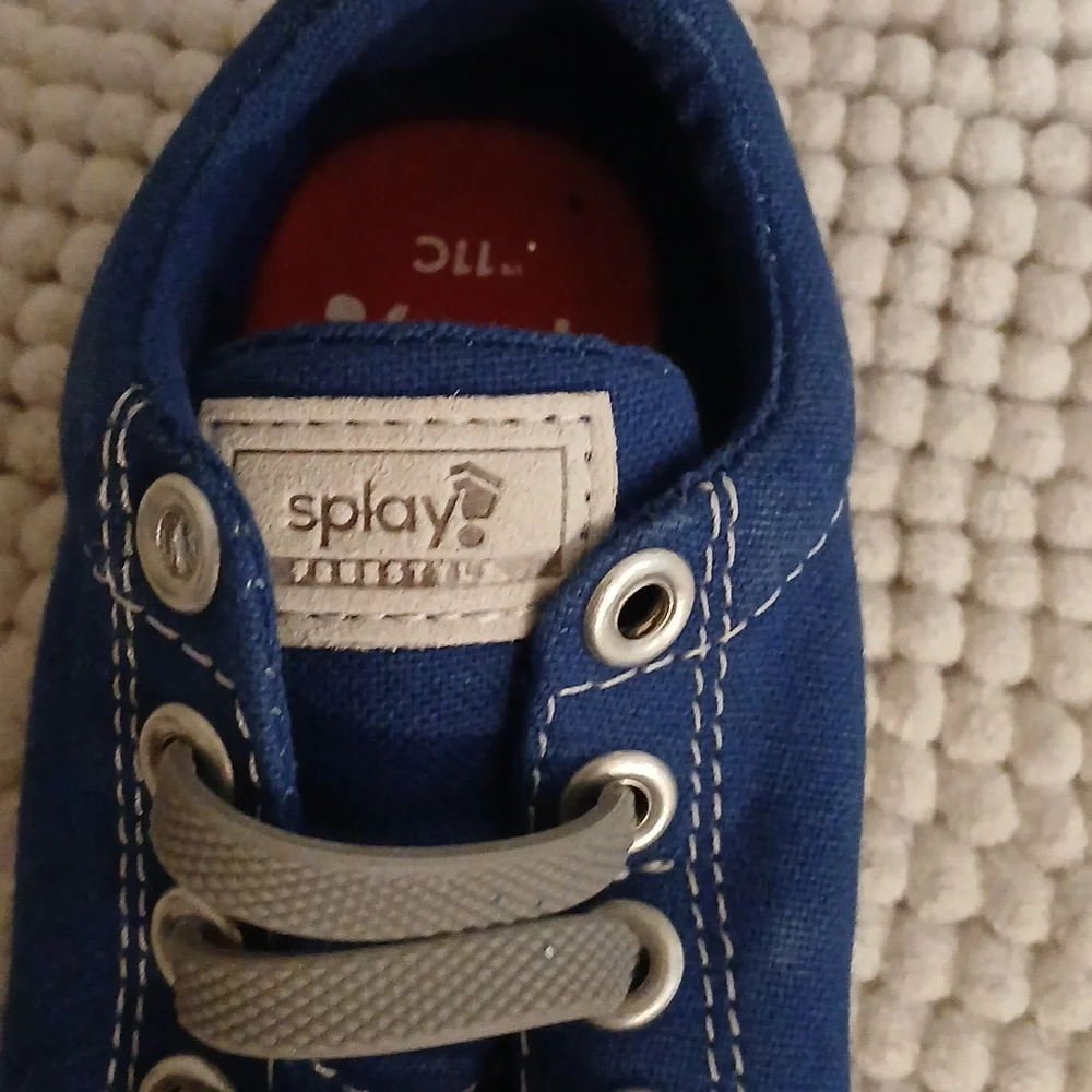 Kids Blue Canvas Sneakers - Casual Slip-On Style